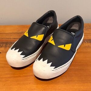 Fendi Bag Bugs Monster slip-on sneakers 38 Made in Italy